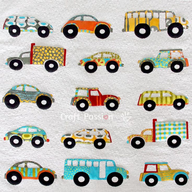 Looking for something more masculine instead? Check out these car appliqu&eacute;s and related traffic patterns, including traffic lights, safety cones, and speed limit signs.