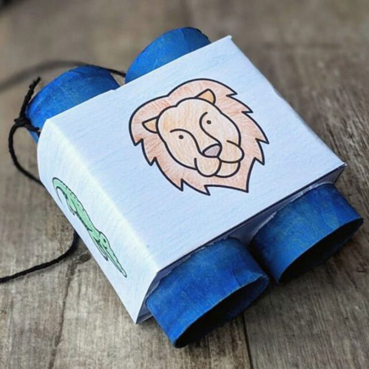 Explore the great outdoors with these DIY toilet paper roll binoculars! Follow this guide with its free template to start crafting these binoculars. You can use strings or yarn to make the straps. This will ensure that the binoculars will be held securely around your kid's neck. Have a fun-filled day with this craft that is practical and you can use it during a nature hike or for a backyard safari