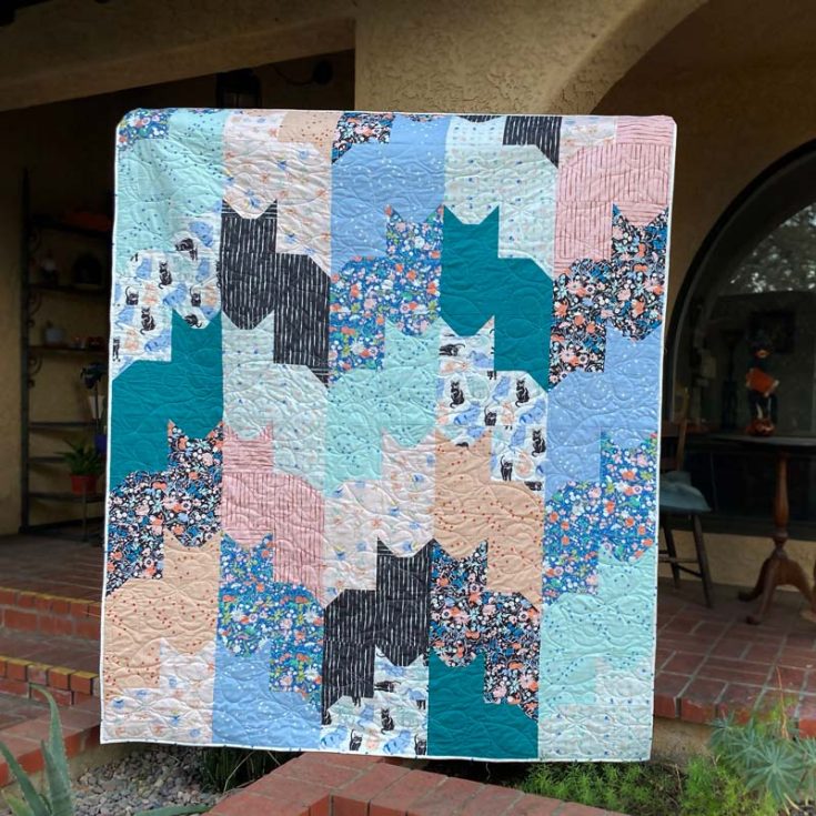 Bask in the glory of this charming pattern for a cat quilt! This fantastic 60&rdquo; x 72&rdquo; quilt is easy to construct and uses &frac12; yards of fabric. However, it is also scrap-friendly, so if you&rsquo;re seeking a stash-buster project, this is the right one for you!&nbsp;