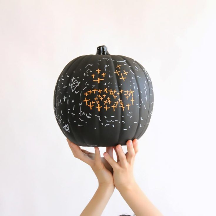 Instead of using an everyday plain chalkboard, use this! It is a chalkboard but in the shape of a pumpkin. It allows for your kid&rsquo;s imagination to go wild. They serve as good indoor decor!