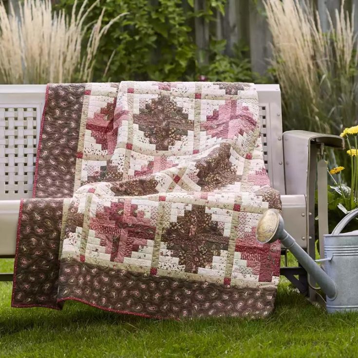 Satisfy your sweet tooth with this delectable chocolate and cherries quilt! Bursting with rich hues, this pattern consists of cream, brown, and pink color combos. Not only is it easy to quilt, but it is also a scrumptious treat for the eyes. The finished size is 68 &frac12;&rdquo; x 90 &frac12;&rdquo; square.