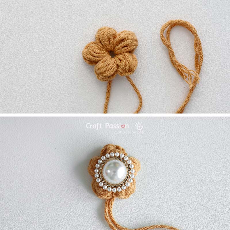 how to crochet lion keychain - crochet the forehead flower