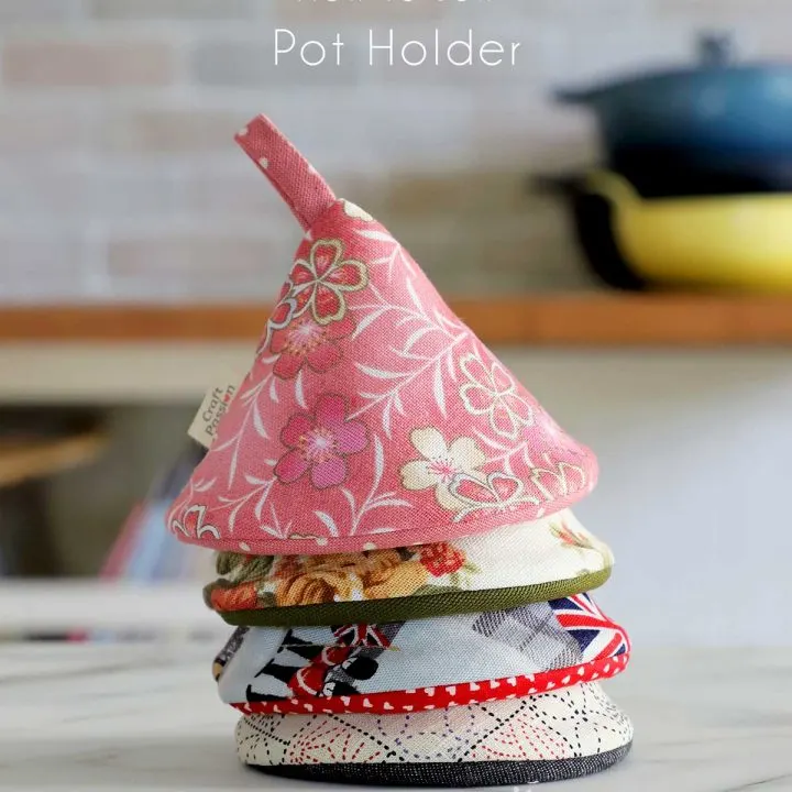 sew cone shaped pot holder