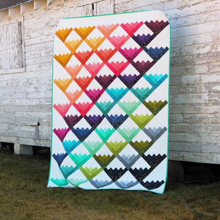 Check out this amazing and colorful confetti quilt pattern by Moda Fabrics! Sprinkle some joy to your quilting journey by adding vibrant and complementary colors to your quilts while using the classic log cabin blocks to piece the quilt together seamlessly. The finished size is 70&rdquo; x 98&rdquo;.