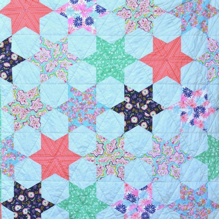 Learn to make this fabulous and playful Counting Stars quilt! The tutorial offers an easy-to-follow guide for creating a splendid star-patterned quilt. It&rsquo;s great for beginners and experienced quilters to try, and with plenty of helpful visual guides, you&rsquo;ll achieve your rendition of this piece in no time. The finished size is 72 &frac12;&rdquo; x 86&rdquo;.