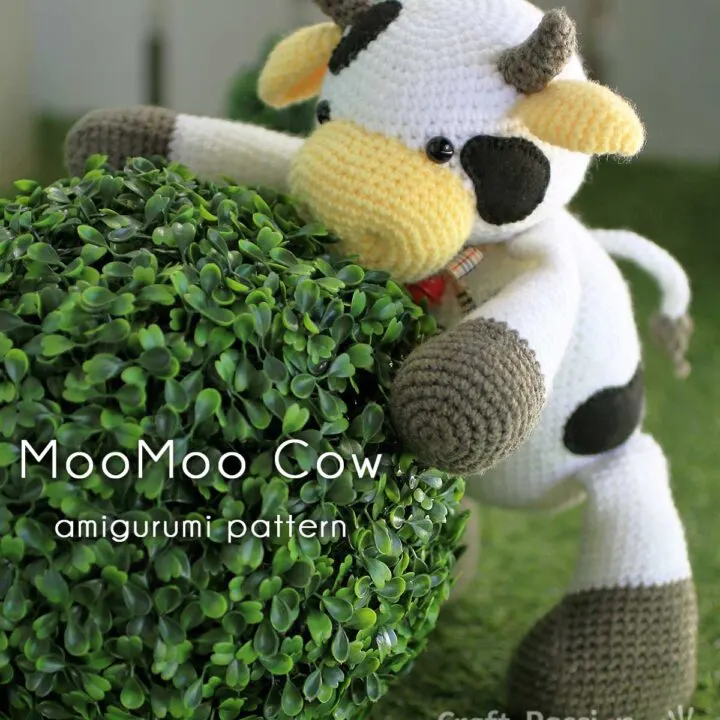 crochet cow stuffed animal