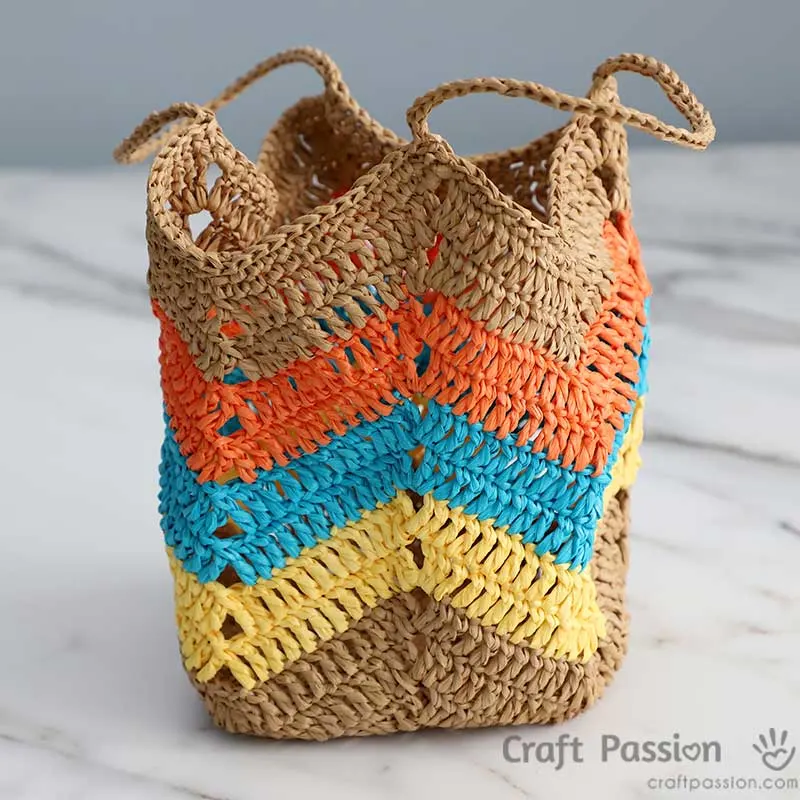 raffia bucket bag