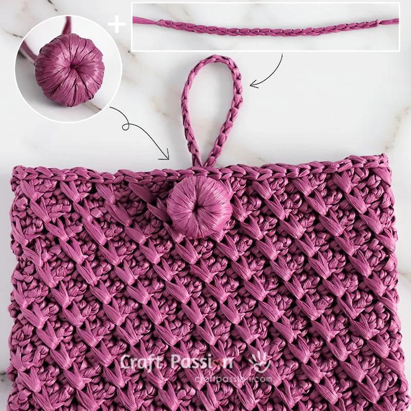 crochet bag closure simple crochet button bag closure