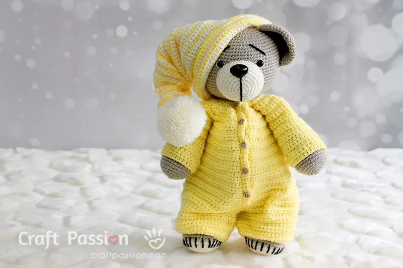 Sleep Hat & Pajamas Crochet Pattern For Amigurumi