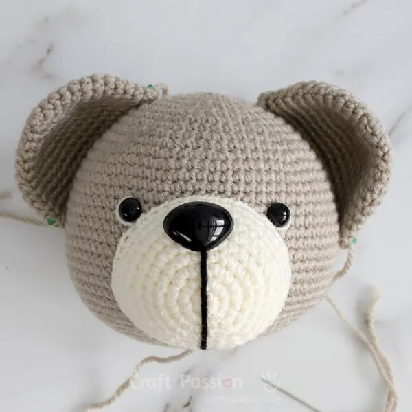 how to crochet teddy bear head