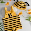 Free crochet bee costume for babies! Includes matching romper, hat & wings with photo tutorials. Fun, beginner-friendly project perfect for gifts & photos!