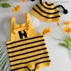 Free crochet bee costume for babies! Includes matching romper, hat & wings with photo tutorials. Fun, beginner-friendly project perfect for gifts & photos!