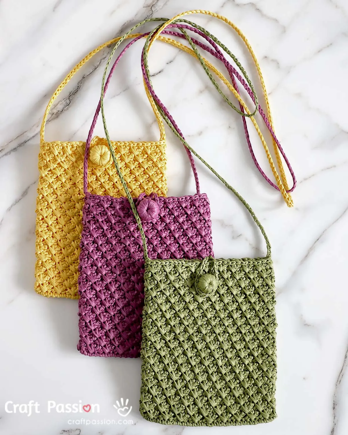 crochet crossbody bag trio free crochet pattern to make cable waistcoat stitch crochet pouch