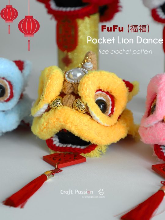 Free Crochet Lion Keychain Pattern – Pocket Lion Dance Charm