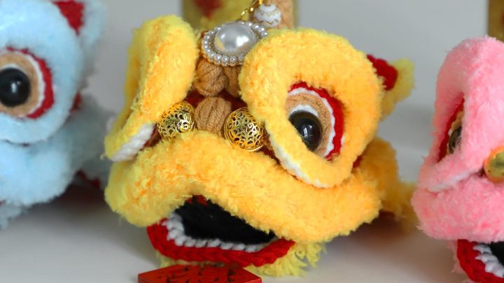 Free Crochet Lion Keychain Pattern – Pocket Lion Dance Charm