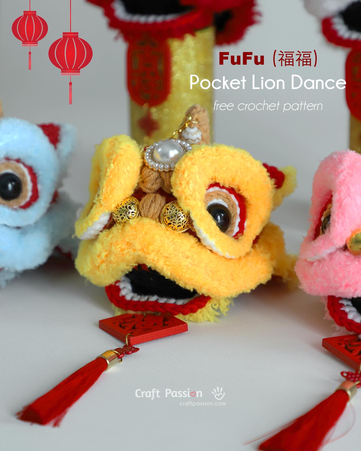 Crochet lion keychain pattern &ndash; pocket lion dance amigurumi charm
Crochet a festive crochet lion keychain pattern with this free FuFu Pocket Lion Dance amigurumi tutorial. Learn how to make a cute Chinese lion charm for keychains, bag charms, or Lunar New Year decorations.