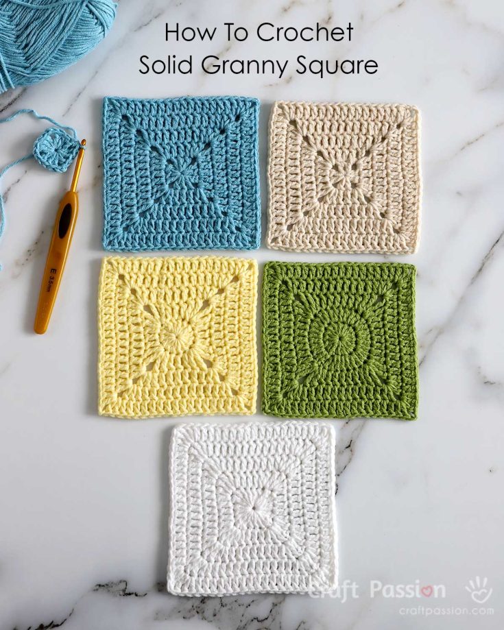 crochet solid granny square patterns