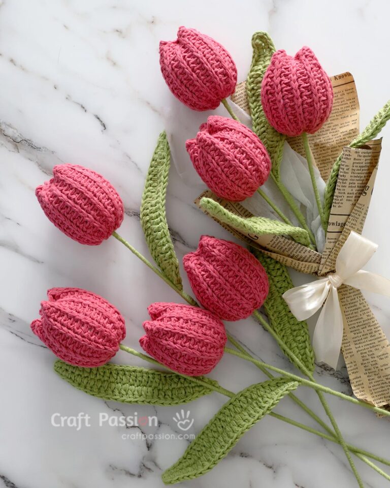Free Crochet Tulip Pattern In 2 Variations • Craft Passion