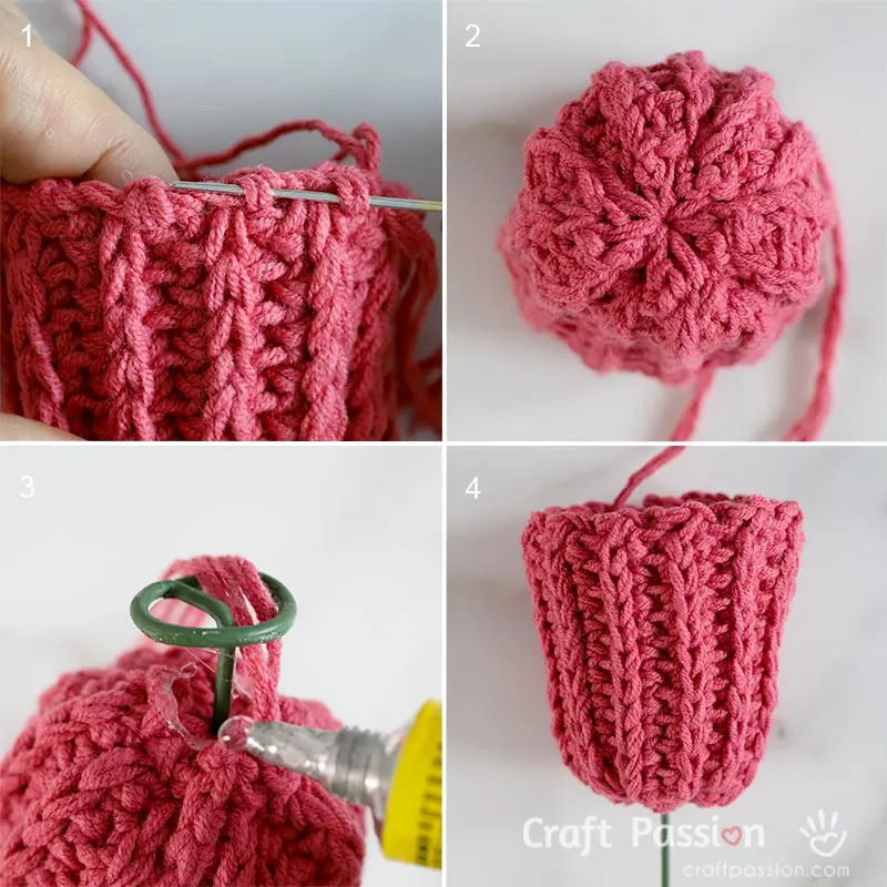 how to crochet tulip step 3.1