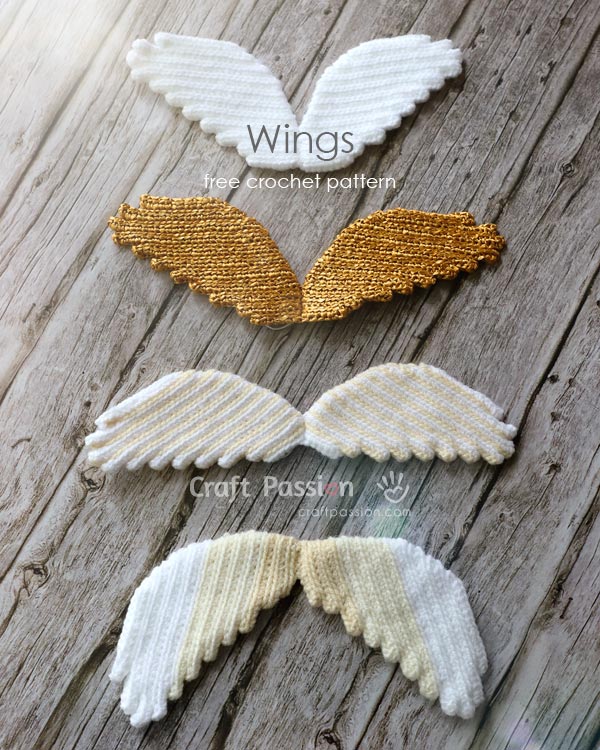 Free Crochet Angel Wings Pattern • Craft Passion