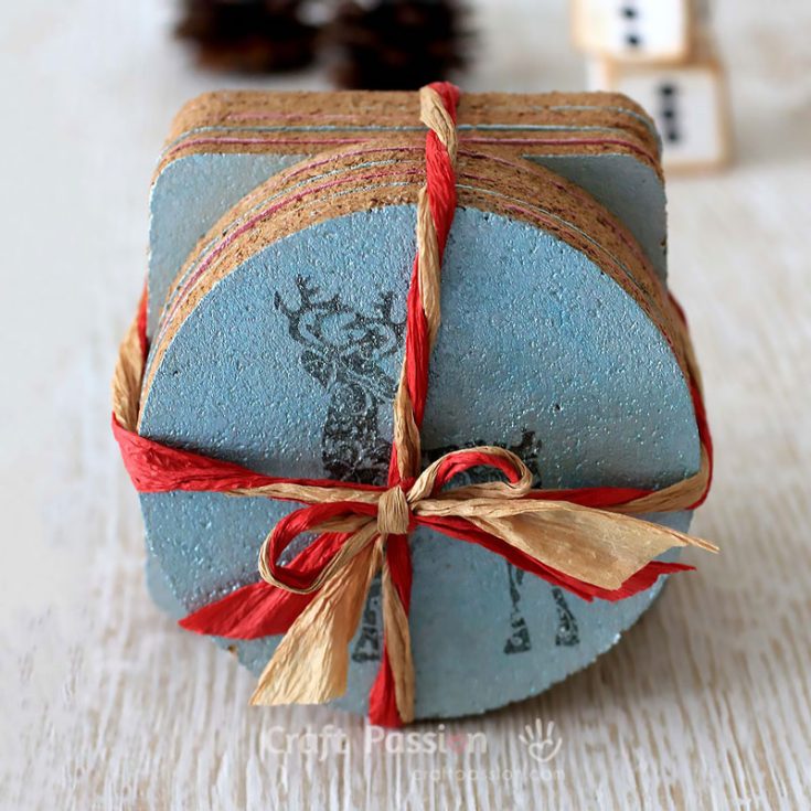 DIY cork coasters with stencils are a fun and creative way to add a personal touch to your home! They&rsquo;re practical and stylish, making them the perfect handmade gift and decoration. With endless design possibilities, you can customize them to fit your holiday decor or any occasion. Plus, they&rsquo;re super easy to make.