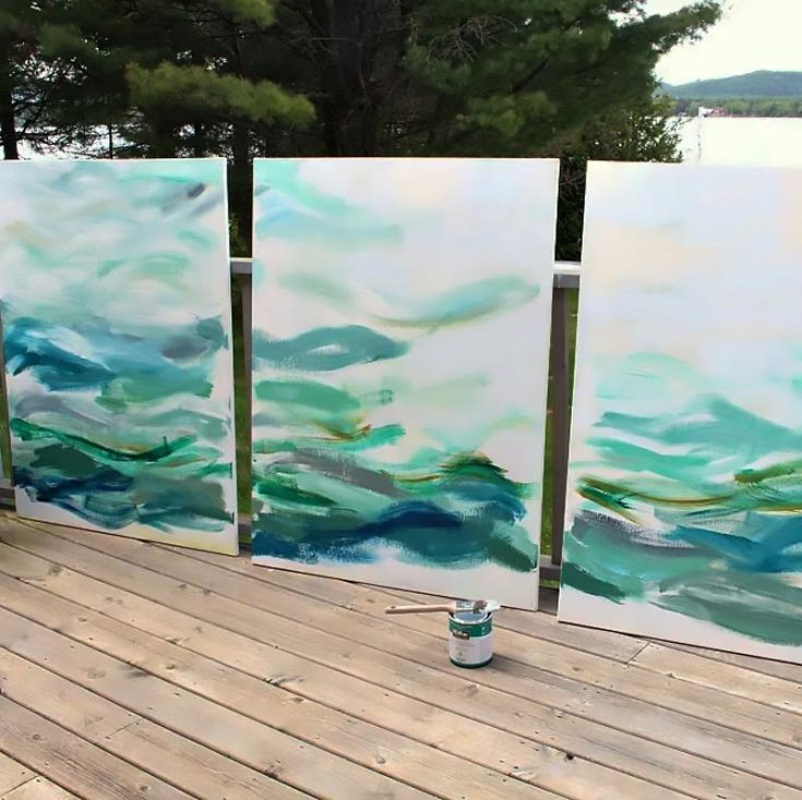 Imagine this: A sunny beach, sunglasses blocking out the sun in your eyes, and a cool, refreshing drink in your hand. What a perfect scene. Why not paint this picture into a reality by trying this painting idea out?