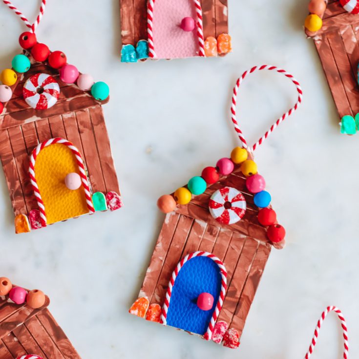 Introducing this Popsicle Stick Gingerbread House! Although it says popsicle, you can't eat it! It is only for decorations and we understand why as it is so fashionable!