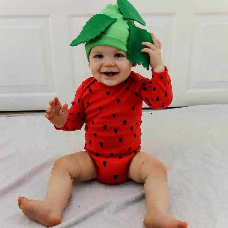 Let's get berry-ready with this strawberry Halloween baby costume! Savor the sweetness of Halloween with this costume as your little ones are wrapped in a sweet and comfy embrace!