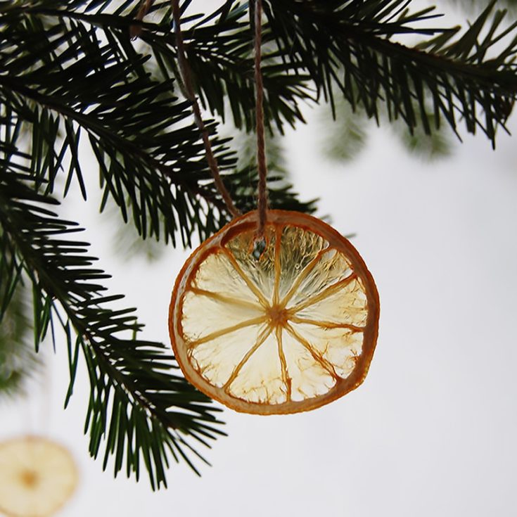 This is certainly an interesting ornament! It gives the tree such a natural vibe and a sweet, sour, and pleasant smell! All you have to do is dry your favorite citrusy fruit and viola!
