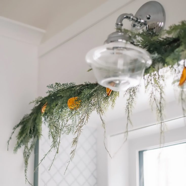 Want a different look but the same feel? Try this Dried Orange Garland, which makes the perfect dollar tree Christmas decoration! Oranges are so cheap we are sure you can get them anywhere. Start crafting!