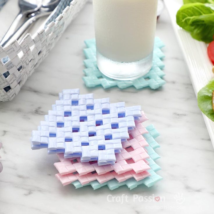 Sip, craft, repeat! In continuation of the previous design, try out this coaster DIY project to pair with the utensil basket for an elevated dining experience. Why have generic dining sets when you can personalize them uniquely?