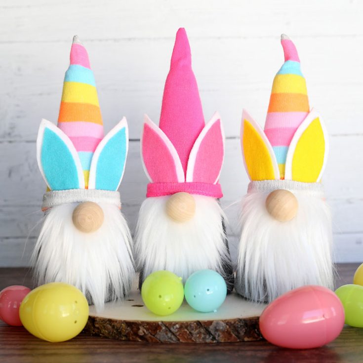 Easter bunny gnomes in bright, cheerful colors are such a fun and peculiar twist on the classic gnome! With their adorable bunny ears and vibrant shades, they bring an unexpected charm to your springtime decor.