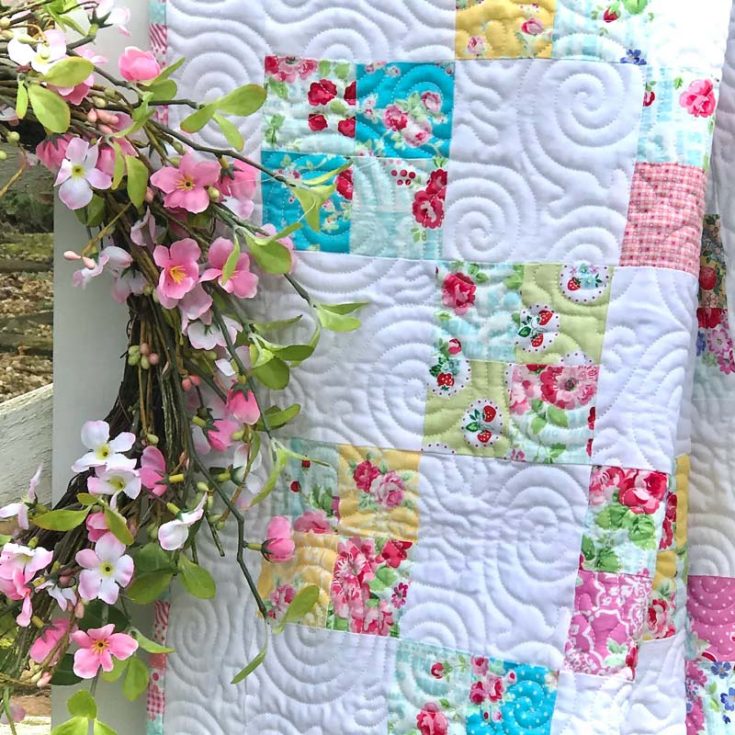 Last but not least, this fantastic and easy Four Patch quilt pattern is a must-have! For a reasonable price, you can quilt yourself a floral-inspired quilt that will capture your heart every time you snuggle in it. It's a simple patchwork quilt measuring approximately 46.5" x 54.5".