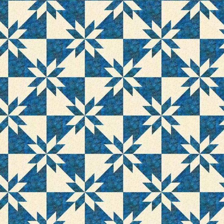 If you&rsquo;re in the mood for festive quilt patterns for beginners, check out this Easy Hunter&rsquo;s Star quilt with a Nordic charm! This pattern simplifies the intricate star design for beginners, and it showcases the timeless beauty of this classic block pattern. This pattern yields a 72&rdquo; x 84&rdquo; quilt made with diamond shapes and half-square triangle units.