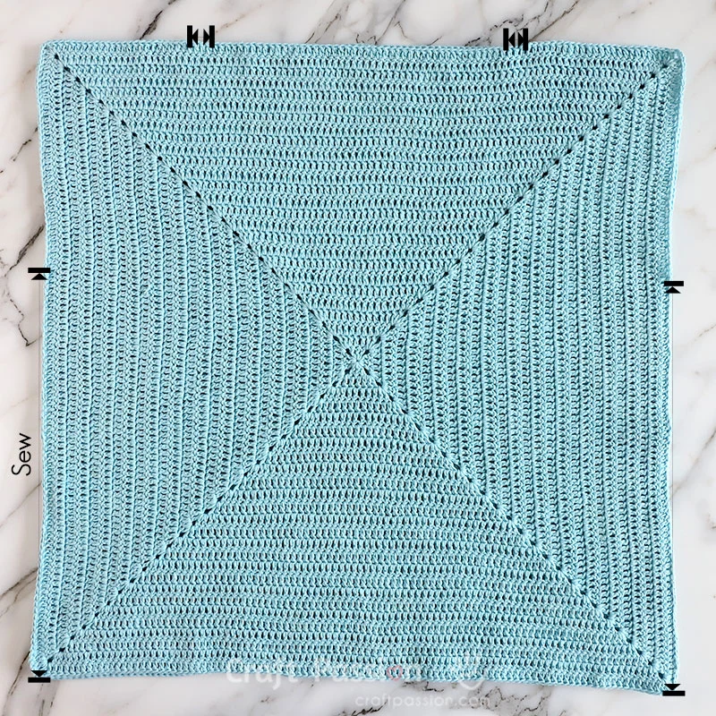 stitch the squares to make a simple crochet top.