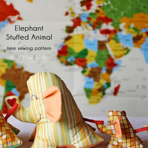 Elephant Stuffed Animal - Free Sewing Pattern • Craft Passion