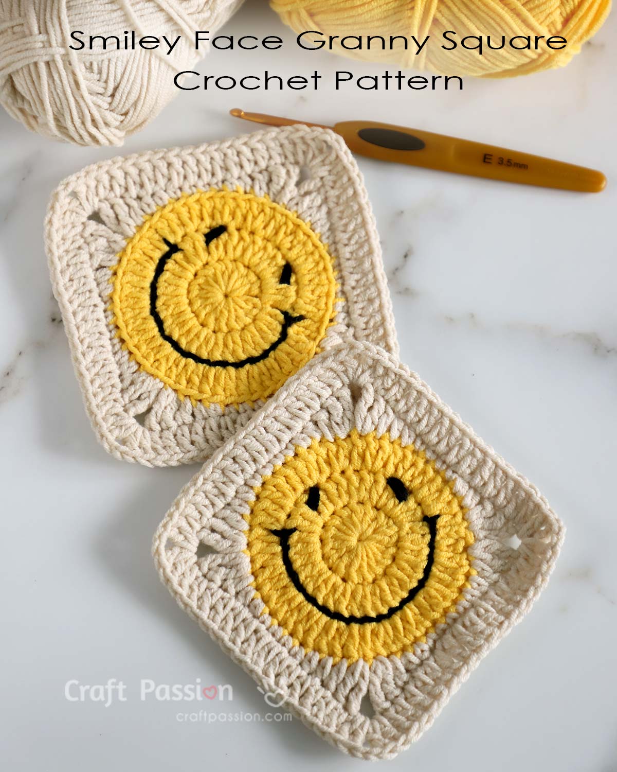 crochet smiley face pattern