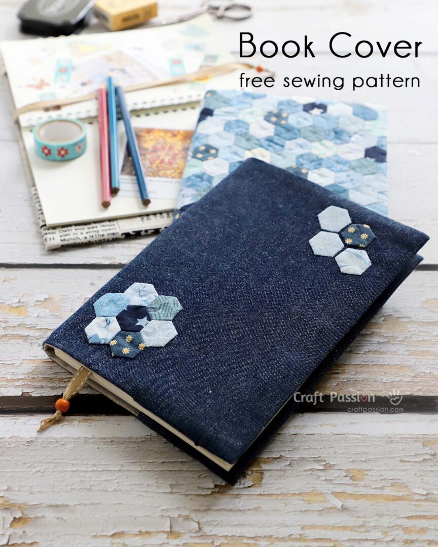 DIY Book Cover With Fabric - 2 Options • Craft Passion