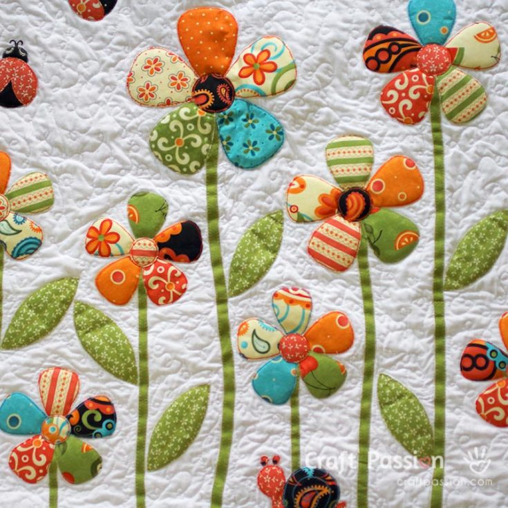 Here's a stunning flower applique pattern from our Secret Garden Quilt Pattern tutorial! The beautiful array of prints used for its petals makes it such an eye-catching applique. If you'd like to adorn your quilt blocks with a delicate floral garden, this tutorial is just for you!