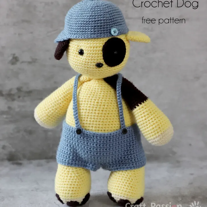 free crochet dog amigurumi pattern