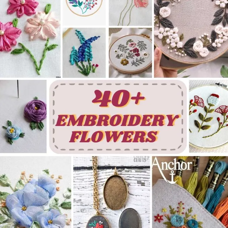 Try these beautiful embroidery flowers to hone your embroidery skills. Wide varieties from lazy daisy, poppies, lavender, & many more. Beginner-friendly & easy.