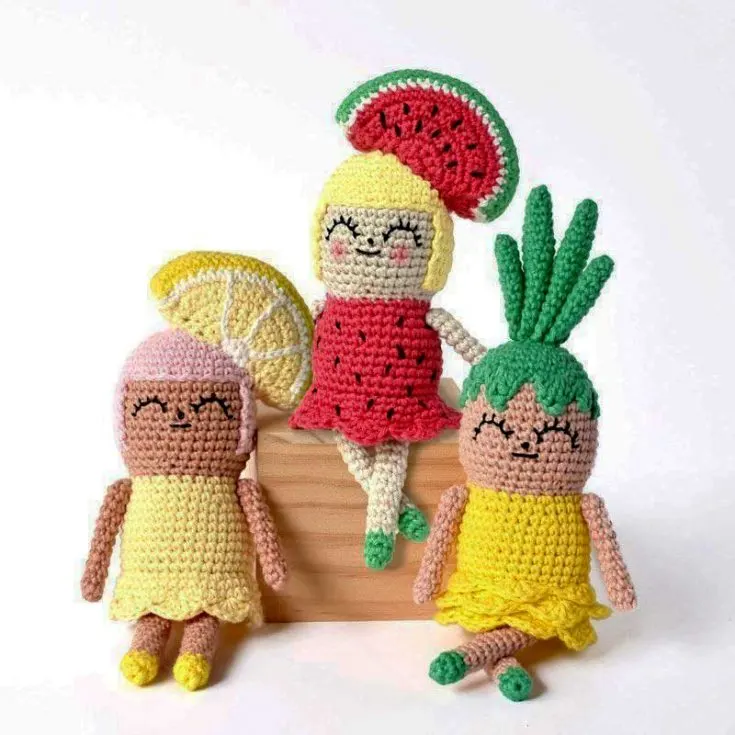 Image for Crochet Amigurumi Fruit Girls