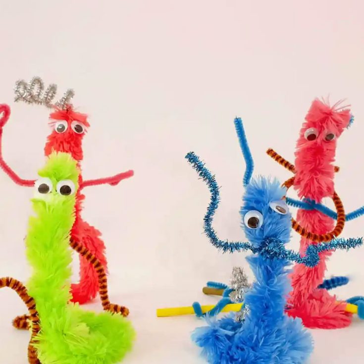 Get silly with fuzzy monster pipe cleaner crafts. With their googly eyes and colorful fur, these quirky creatures are perfect for sparking imaginative play and storytelling adventures.