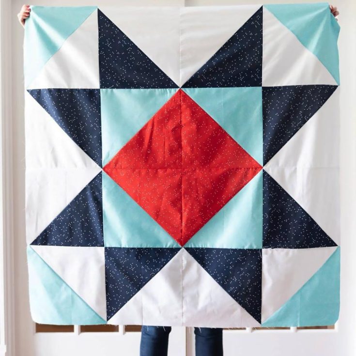 Are you searching for quilt patterns for beginners with an eye-catching giant star motif? This delightful project blends the simplicity of a traditional quilt with a touch of modern aesthetic through the striking star design. With clear instructions and helpful tips, you&rsquo;ll be quilting this piece in no time, and the finished size is 48&rdquo; x 48&rdquo;.