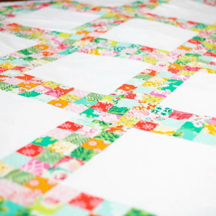 Quilt your very own throw quilt with this pattern! This charming pattern features classic lattice blocks that evoke memories of those nostalgic, cozy quilt days. Download the pattern now to sew a heartwarming quilt blanket for your grandma on Mother&rsquo;s Day. She will definitely appreciate the sweet gesture. Size: 77&rdquo; x 77&rdquo;