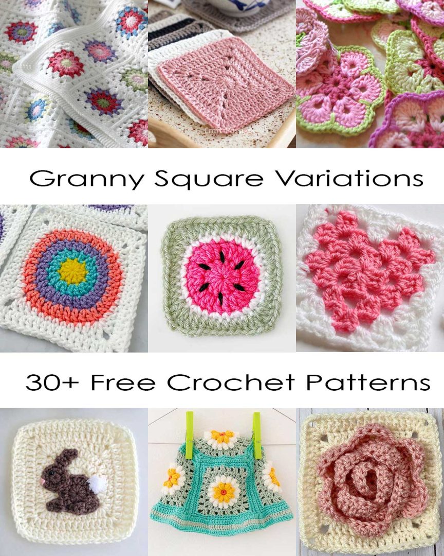 50 Cartes à Crocheter Granny Square - Modèles Colorés, Mix & Match, Avec Boîte Et Livret - Pour Débutants