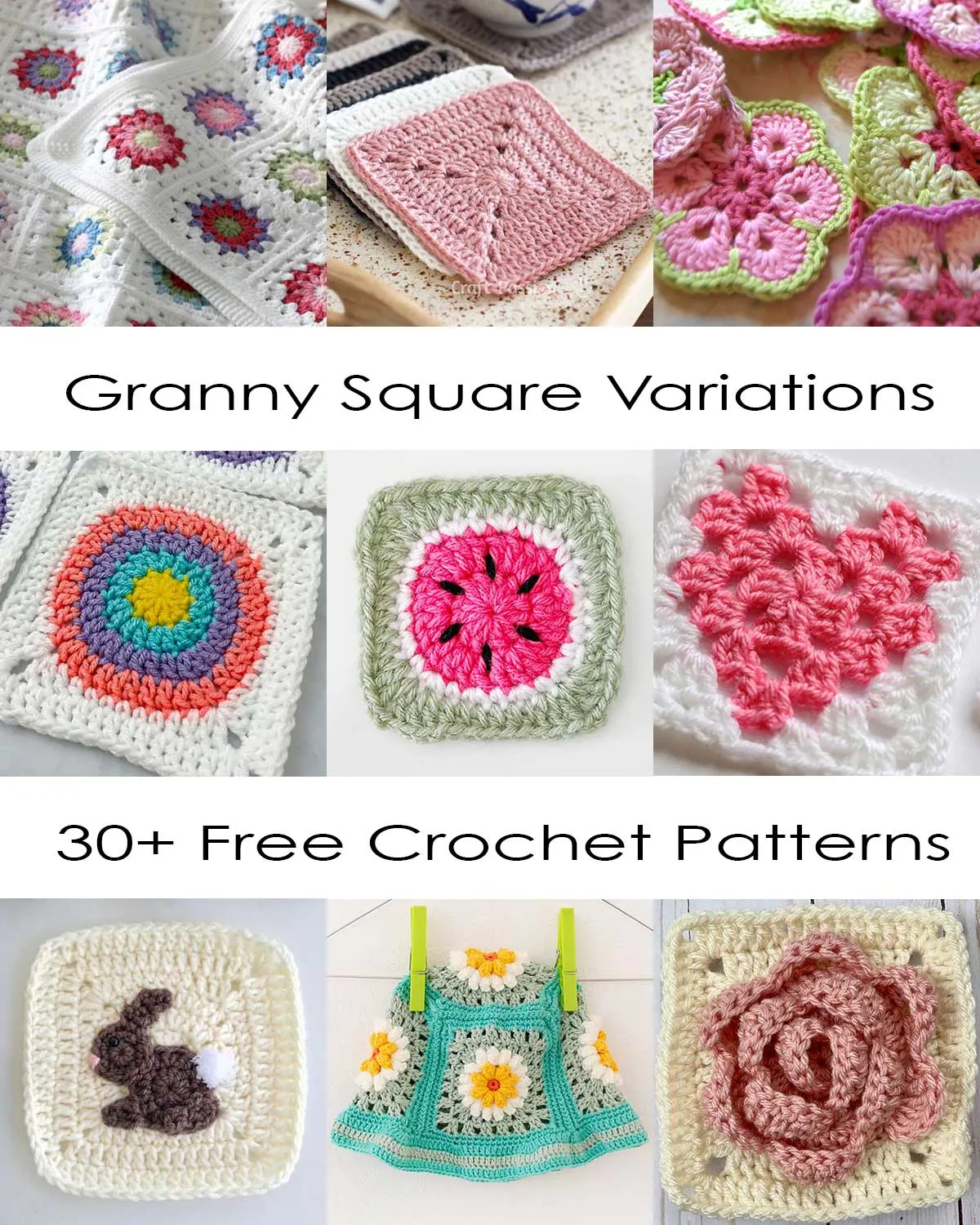 crochet granny square patterns