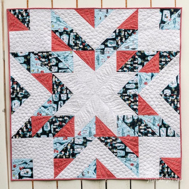Here&rsquo;s another Americana-themed quilt design! Made with half-square triangles (HSTs), this Fat-Quarter-friendly design is perfect for creating a cozy and comfortable quilt for your little ones. With its simple and striking star quilt block, it&rsquo;s an inviting project for quilters of all skill levels. Try making this baby quilt for your little boy or girl that measures up to 40 &frac12;&rdquo; x 40 &frac12;&rdquo;.