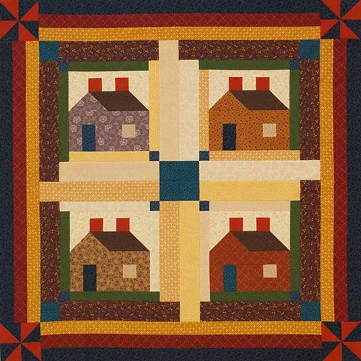Like its name, this harvest quilt imitates the log cabin vibe pattern! With warm hues and a hint of rustic charm, this quilt captures the essence of fall very well. So, if you&rsquo;re planning on quilting this design, whip up your supplies and get your pumpkin spies lattes ready! The finished size is 54 &frac12;&rdquo; x 54 &frac12;&rdquo; square.