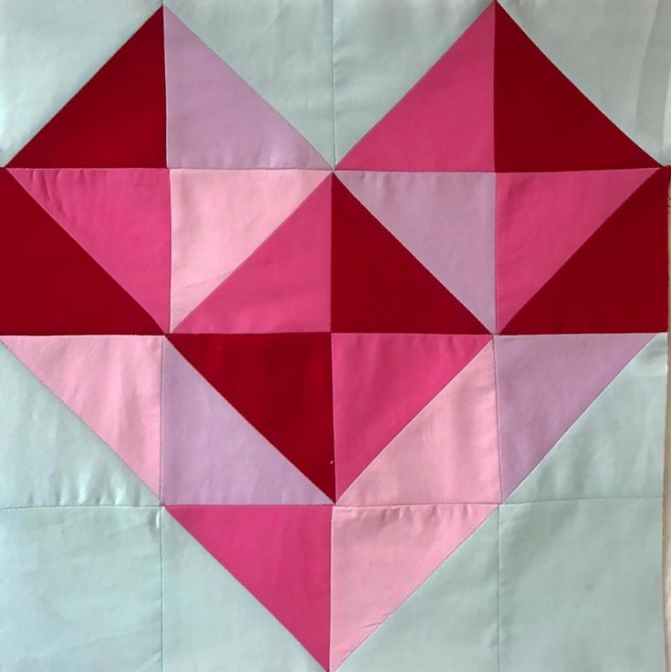 Make a fast and effortless quilt for Valentine&rsquo;s Day with this quilt block tutorial. It is a simple design that uses squares and half-square triangles to form a heart. This design also comes in various sizes of finished quilt blocks.